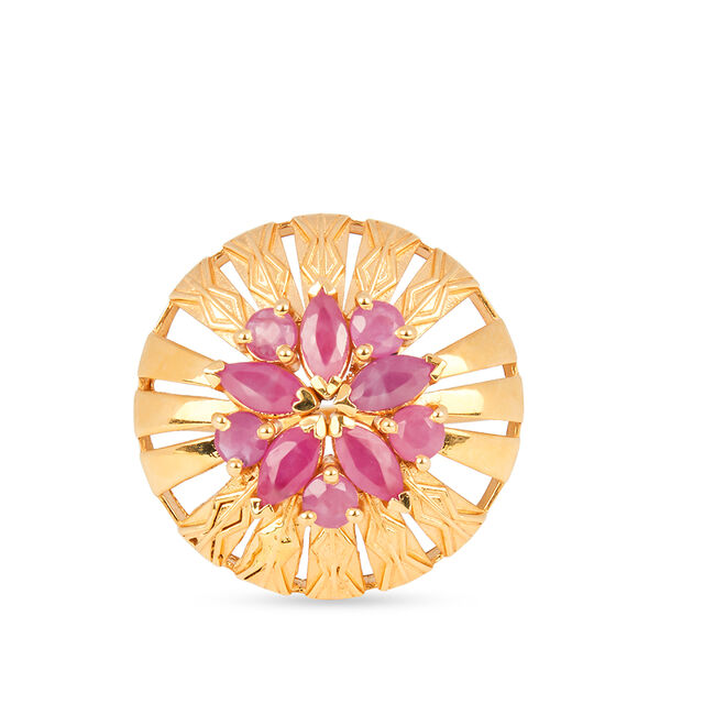 Tanishq 22KT  Gold Finger Ring  for Women 2