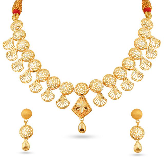 Traditional Temple Gold Necklace 