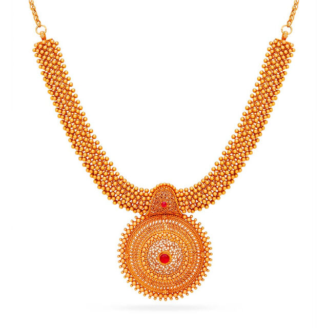 Tanishq 22KT  Gold Necklace Set  for Women 