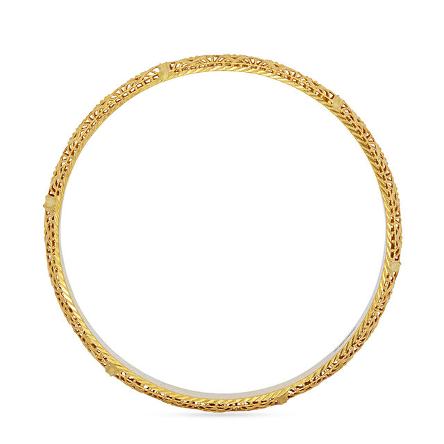 Sparking Yellow Gold Filigree Bangles 4