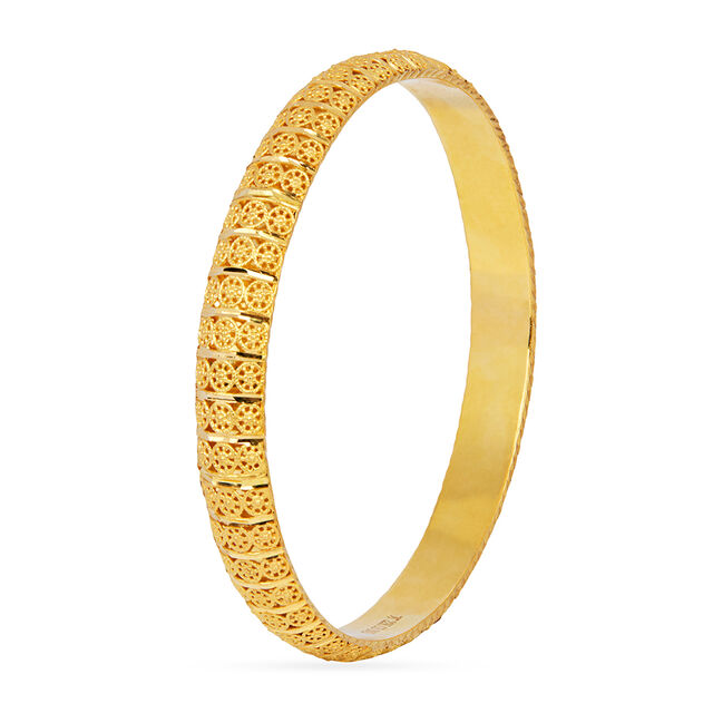 Empyrean Yellow Gold Carved Wheel Bangles,,hi-res 2