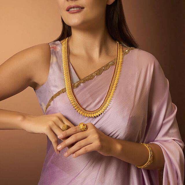 Tanishq 22KT Synthetic Stones Necklace for Women 2