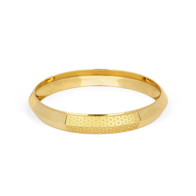 Stunning Yellow Gold Embossed Kada,,hi-res 