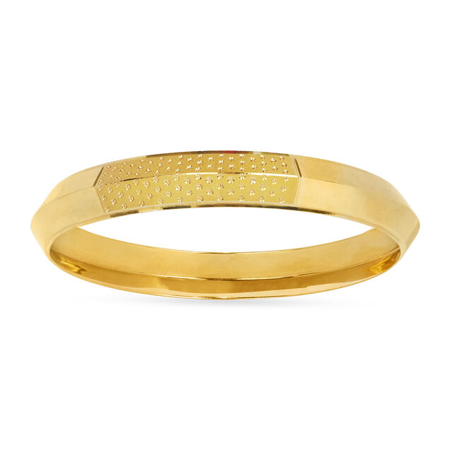 Stunning Yellow Gold Embossed Kada 3