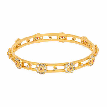 Tanishq 22KT Open Polki Bangle for Women