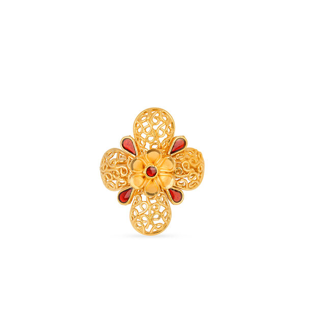 Tanishq 22KT Gold Finger Ring for Women 