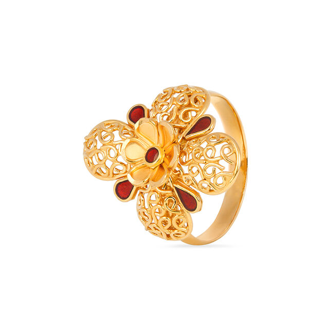 Tanishq 22KT Gold Finger Ring for Women 2