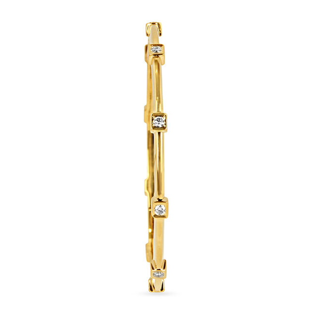 Pristine Square Gold and Diamond Bangle,,hi-res 2