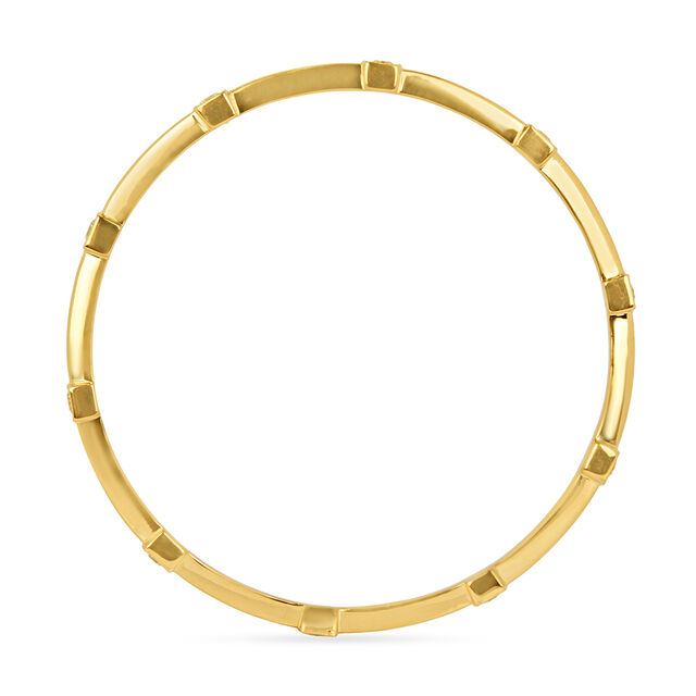 Pristine Square Gold and Diamond Bangle 4