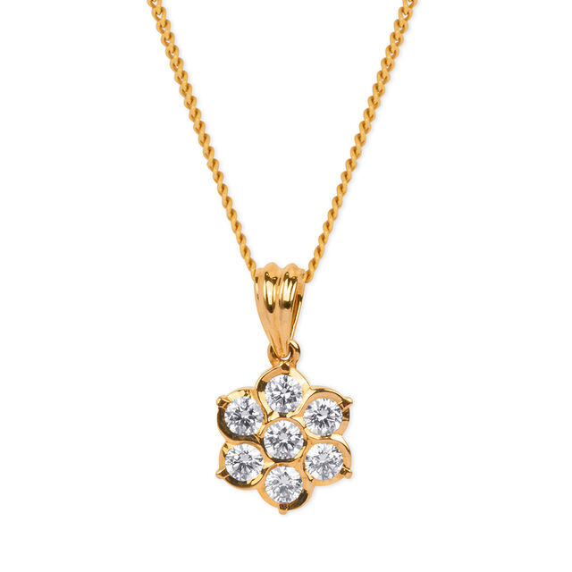 Tanishq 22KT Diamond Pendant for Women 