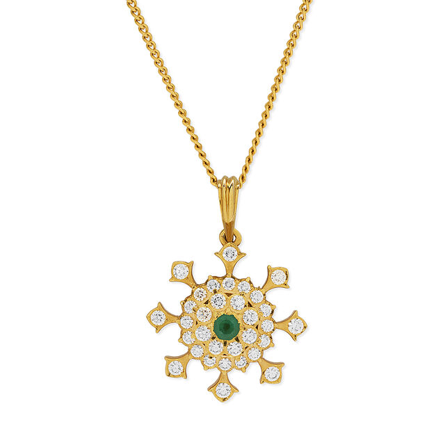 Tanishq 22KT Diamond Pendant for Women 
