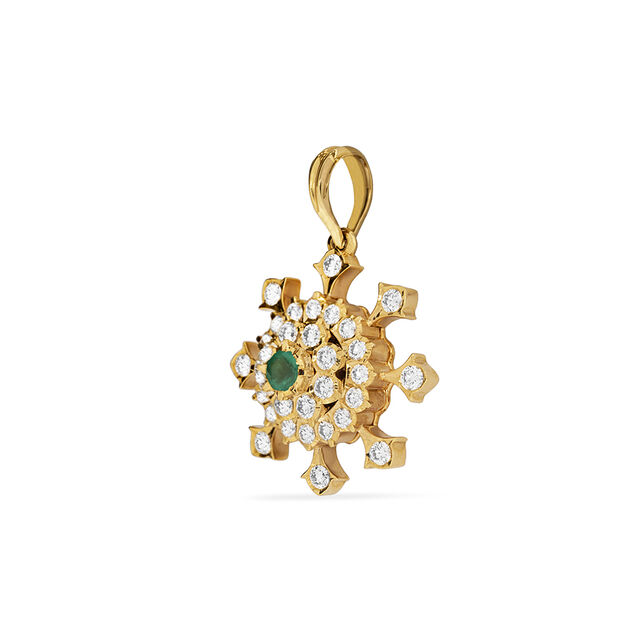 Tanishq 22KT Diamond Pendant for Women 3