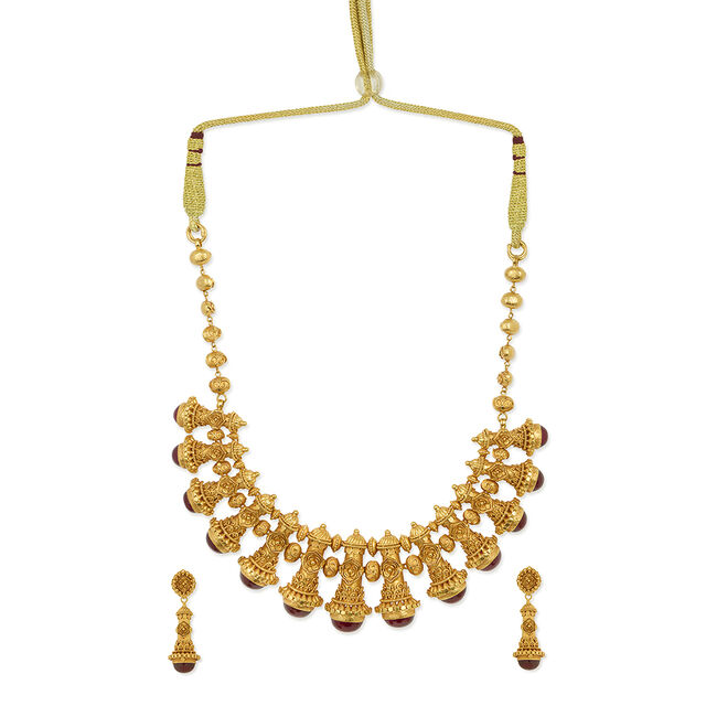Grand Gold Necklace Set Perfect for Any Bride,,hi-res 