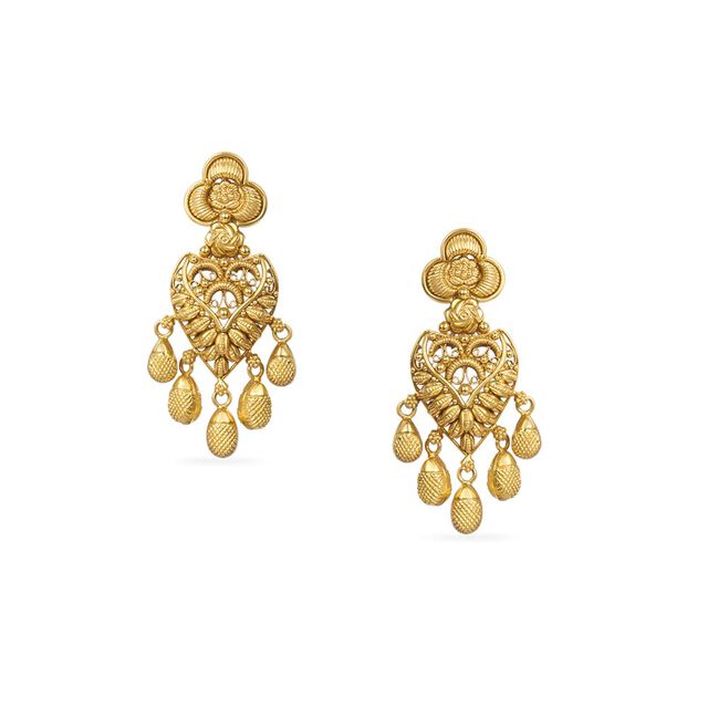 Tanishq 22KT Gold Earrings 