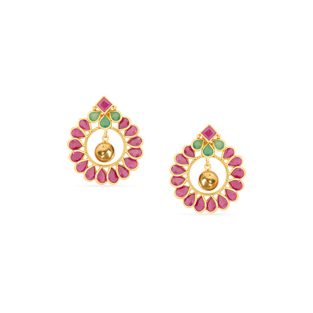 Tanishq 22KT Gold Earrings for Women 