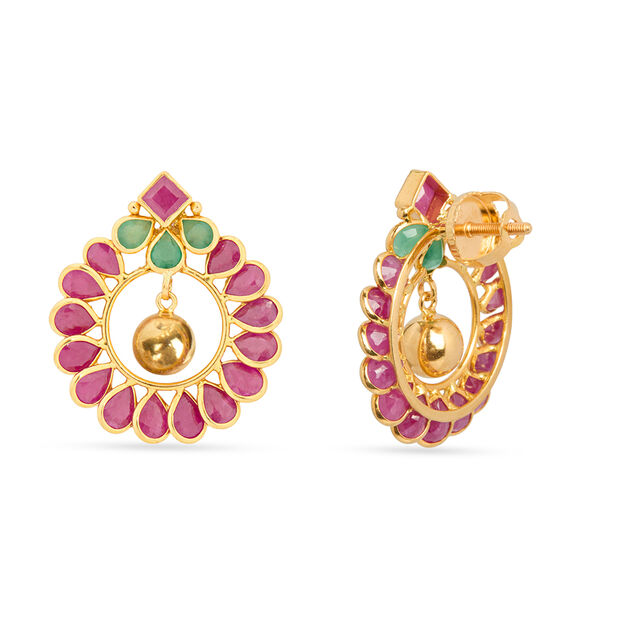 Tanishq 22KT Gold Earrings for Women 3