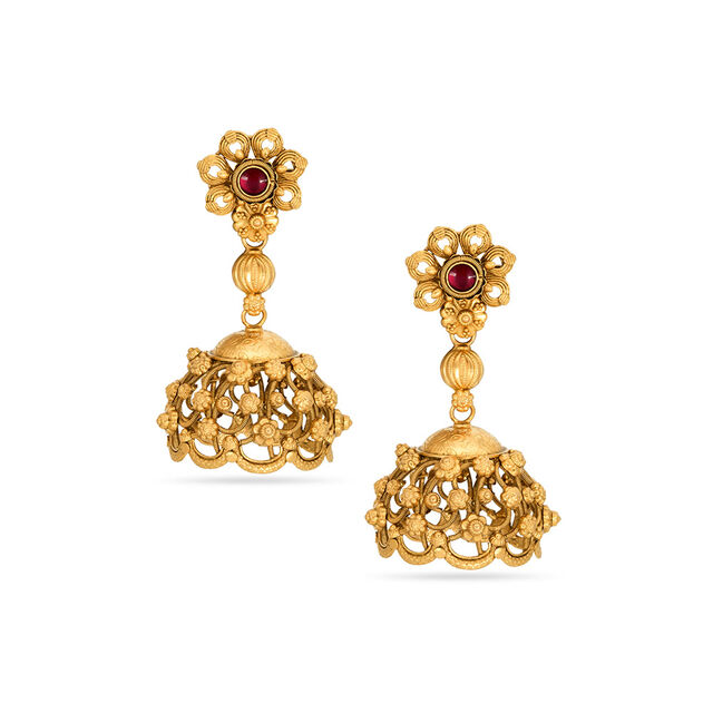 Tanishq 22KT  Gold Earrings  for Women 