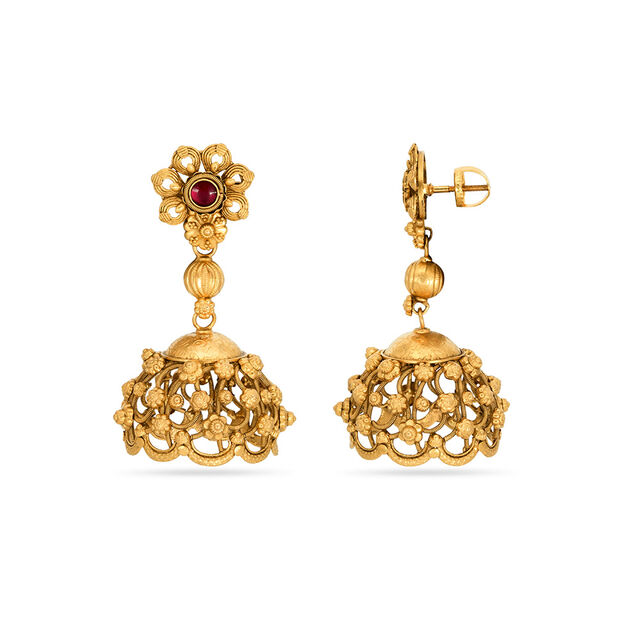 Tanishq 22KT  Gold Earrings  for Women 2