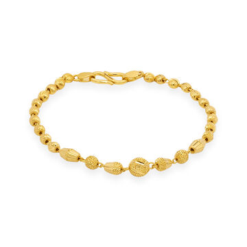 Textured Gold Bead Bracelet