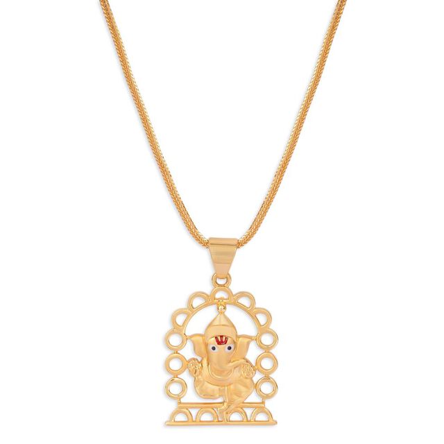 Tanishq 22KT Gold Pendant for Women 