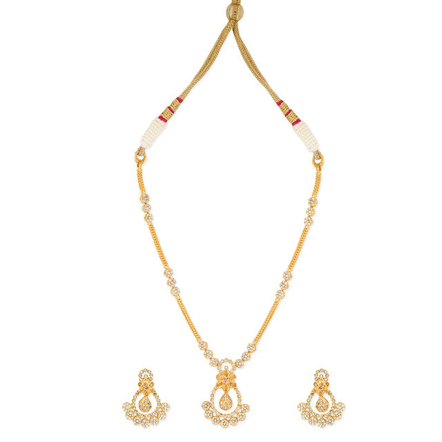 Tanishq 22KT  Gold Necklace Set  for Women 