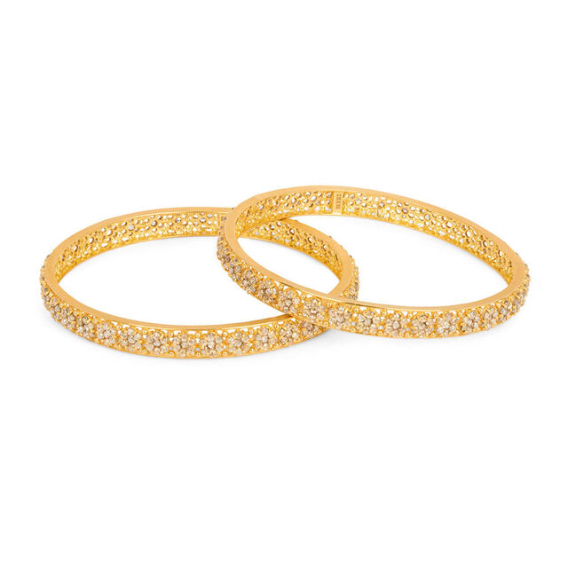 Tanishq 22KT Open Polki Bangle for Women 4