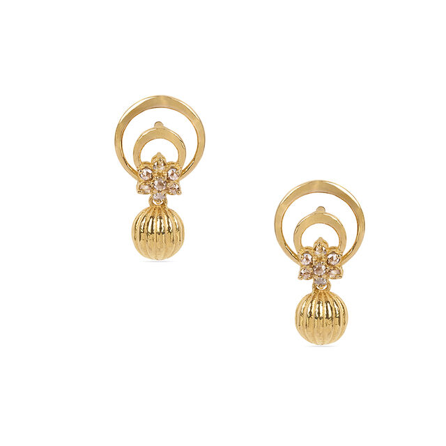 Twin Hoop Gold Earrings 