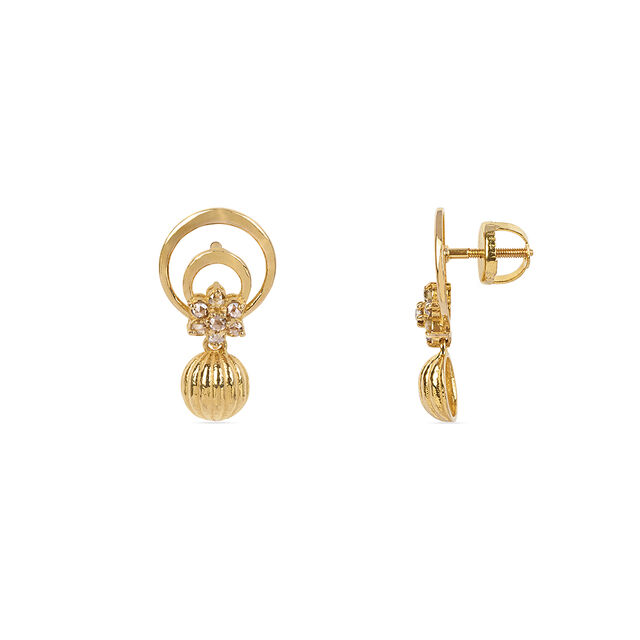 Twin Hoop Gold Earrings 2