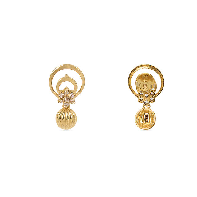 Twin Hoop Gold Earrings 3