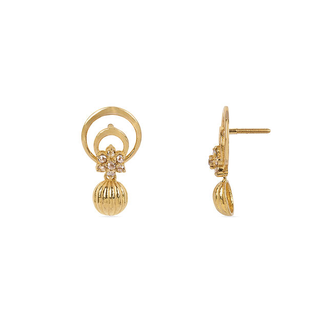 Twin Hoop Gold Earrings 4