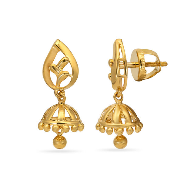 Tanishq 22KT  Gold Earrings  for Women 2