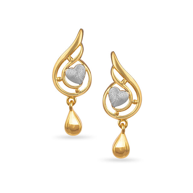 Tanishq 22KT  Gold Earrings  for Women 