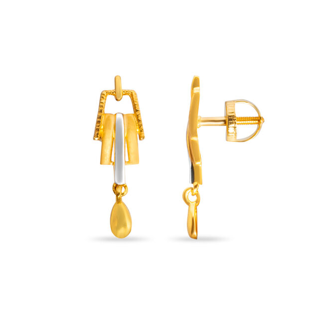 Tanishq 22 KT Gold Earrings for Kids 2