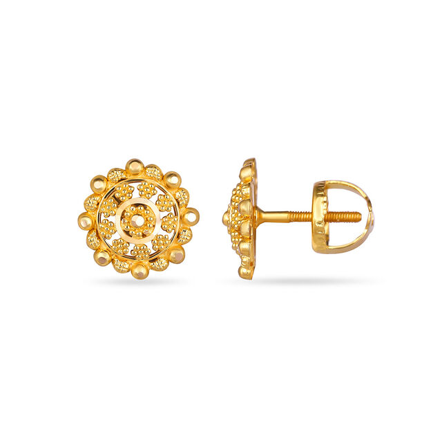 Tanishq 22KT Gold Earrings for Men 2