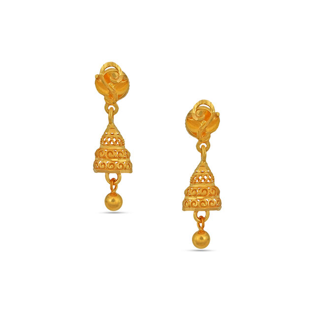 Tanishq 22 KT Gold Earrings for Kids 