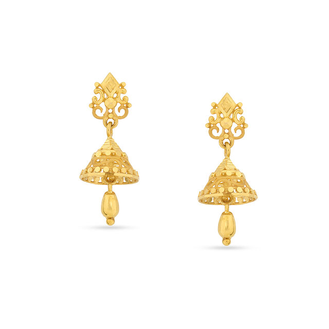 Tanishq 22KT Gold Earrings for Women 