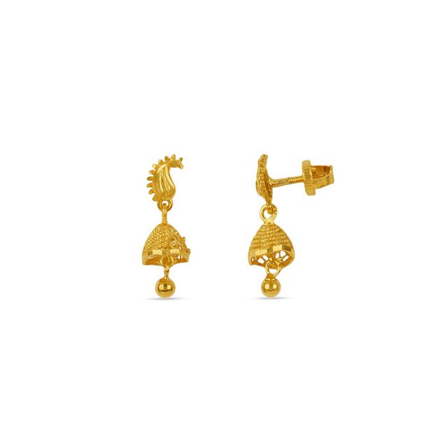 Tanishq 22KT Gold Earrings for Men 2