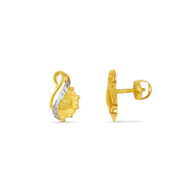 Tanishq 22KT Gold Earrings for Men 2