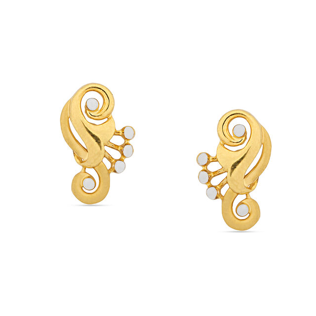 Tanishq 22KT Gold Earrings for Kids 