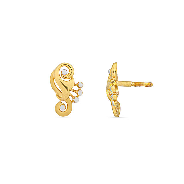 Tanishq 22KT Gold Earrings for Kids 2