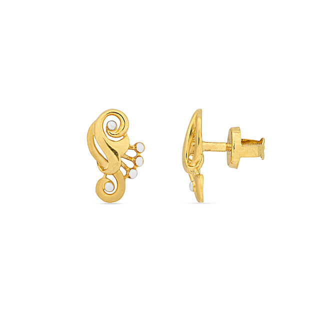 Tanishq 22KT Gold Earrings for Kids 3