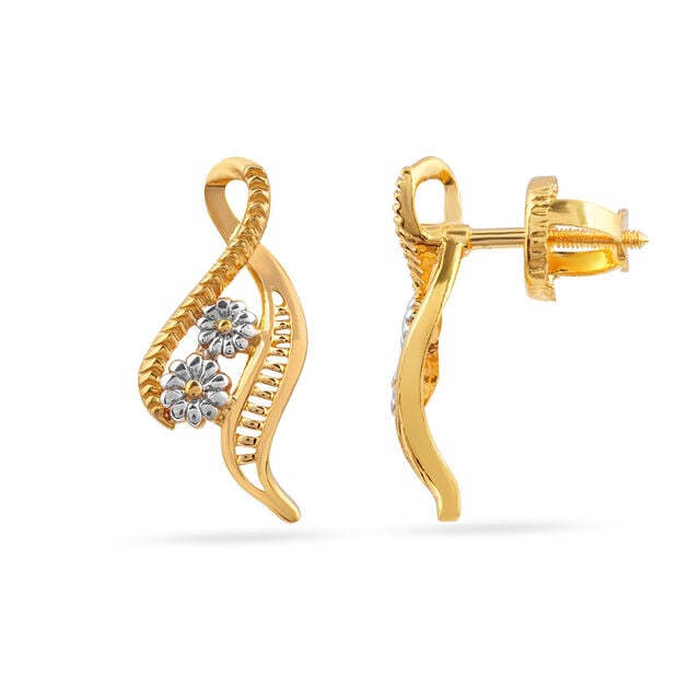 Tanishq 22KT  Gold Pendant and Earrings Set  for Women 2