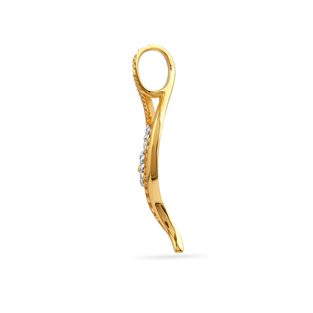 Tanishq 22KT  Gold Pendant and Earrings Set  for Women 4