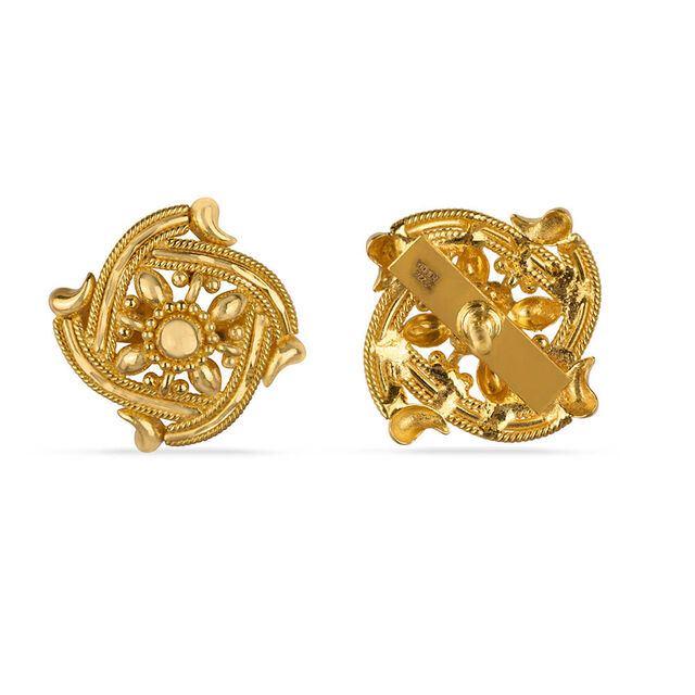 Tanishq 22KT Gold Stud Earring for Women 4