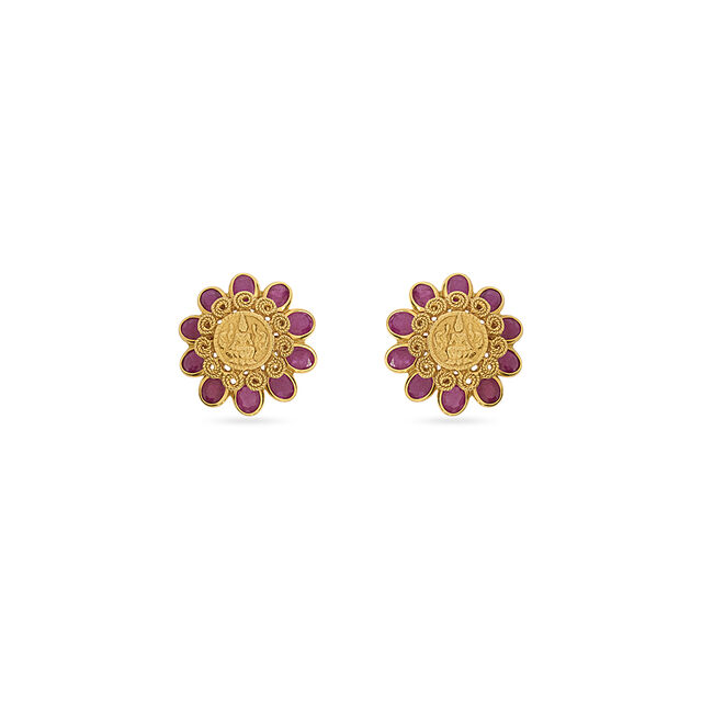 Tanishq 22KT  Pendant and Earrings Set for Women 2