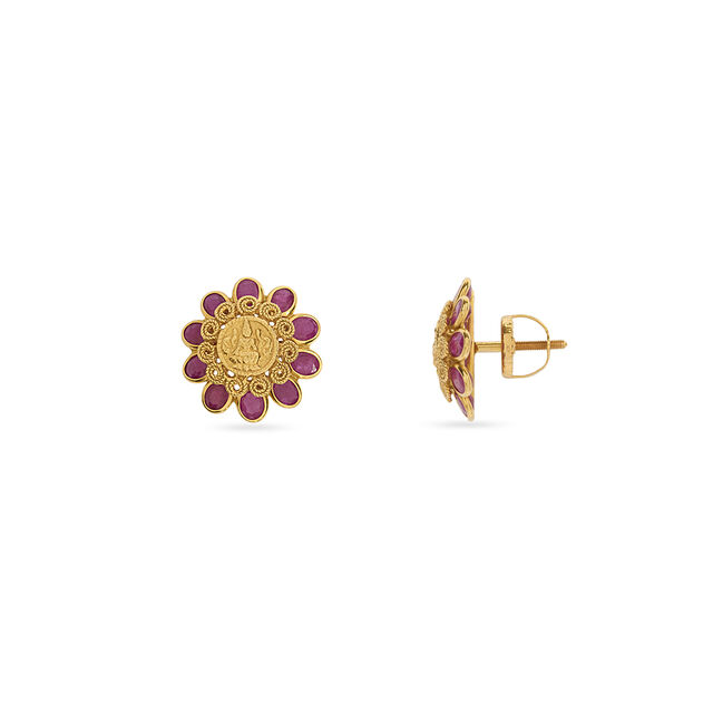 Tanishq 22KT  Pendant and Earrings Set for Women 3