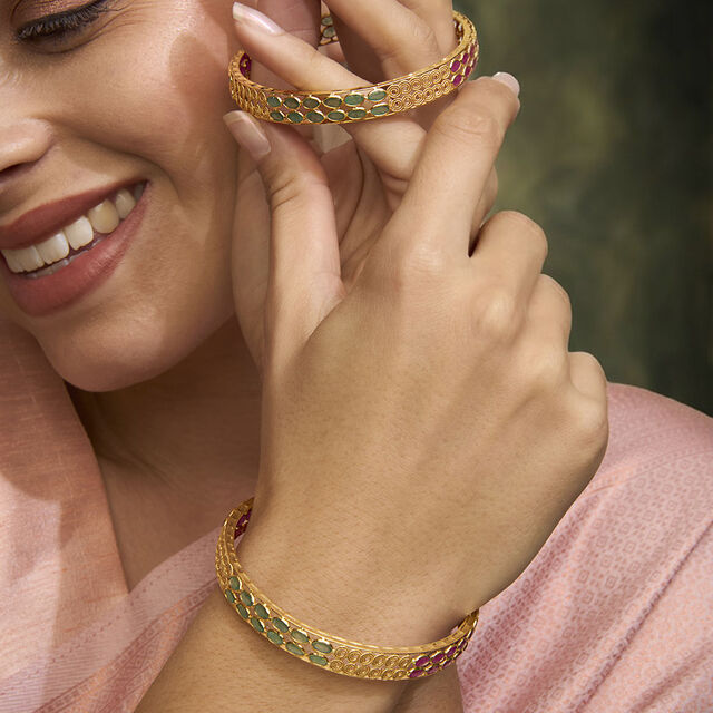 Tanishq 22KT Gold Bangle for Women 2