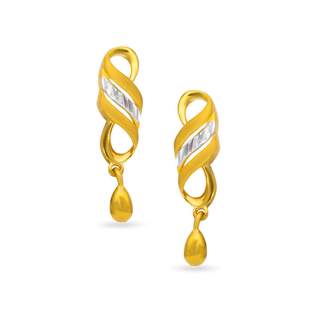Tanishq 22 KT Gold Earrings for Women 