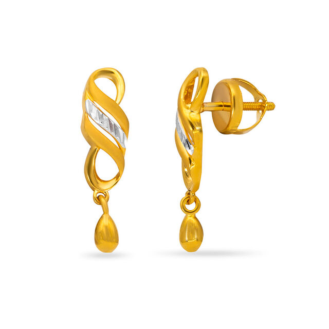 Tanishq 22 KT Gold Earrings for Women 2