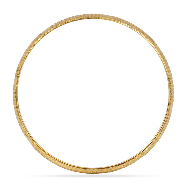 Tanishq Dual-Tone Etched Gold Bangle for Women in 22KT Gold 3
